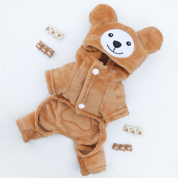 Djurkläder Mjuk Teddy Bear Transfiguration Hundskjorta Klassisk Söt Rolig Bekväma kläder för hund Brown XS