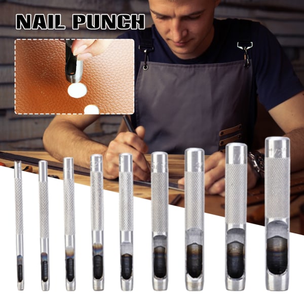Bälte Punch Set Läder Puncher DIY Läder Punch Tool Universal Metal Puncher