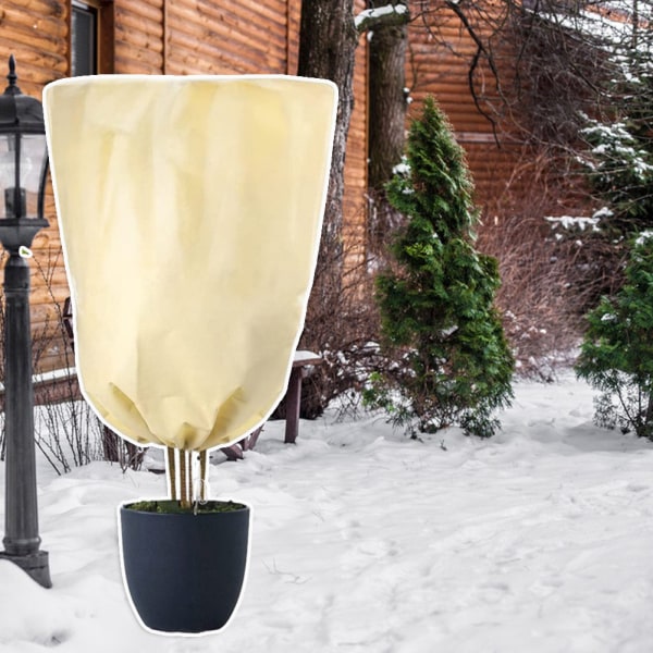 Förtjockade växtskyddsmedel Frostskydd Non-woven Fabric Plant Kyltåligt cover för krukväxter Yellow 80*120cm