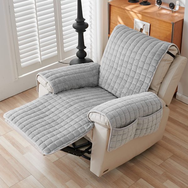 Vattentät möbelöverdrag med förvaringsfickor för hemmet Gray 53 * 190cm