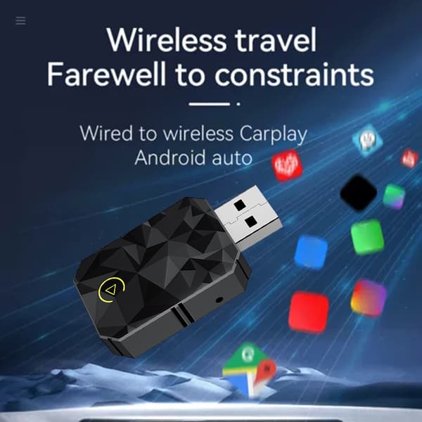 Langaton Carplays-sovitin Android Auto 2 in 1 Älykäs USB-dongle Mini Kompakti Carplays-muunnin Diamond Pattern