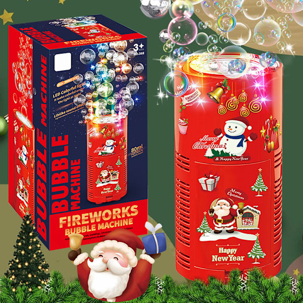Flerhåls fyrverkeri bubbelmaskin 240 ml stor kapacitet Intressant bubbelblåsare till jul hexagon