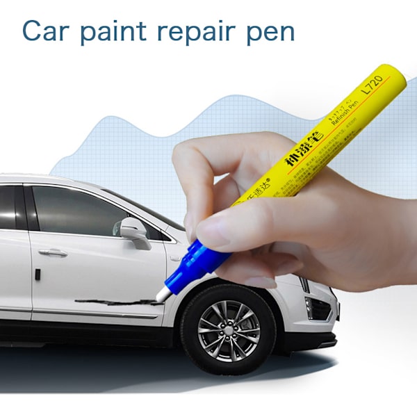 Billack-penna för touch-up, snabb torktid, vattentät, reparerar repor på bilen, för bilvård Silver