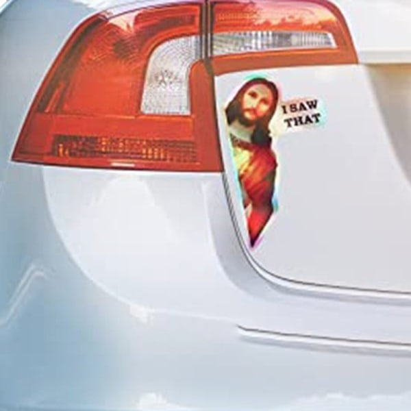 6st Jesus I Saw That Car Sticker Papper Kul Glas Fönster Sticker Bildekoration 6pcs