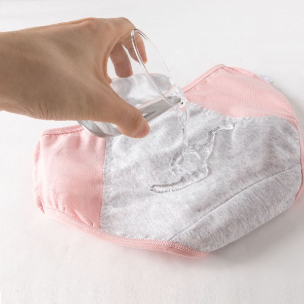 Damernas läckagesäkra kalsonger i bomull för period Bekväma ventilerande trosor Kvinnliga underkläder Light Gray XL