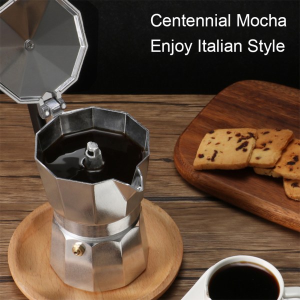 Spishäll i aluminium/rostfritt stål Espressobryggare Multifunktionell Moka-kaffekannor för hemmakök 50Ml