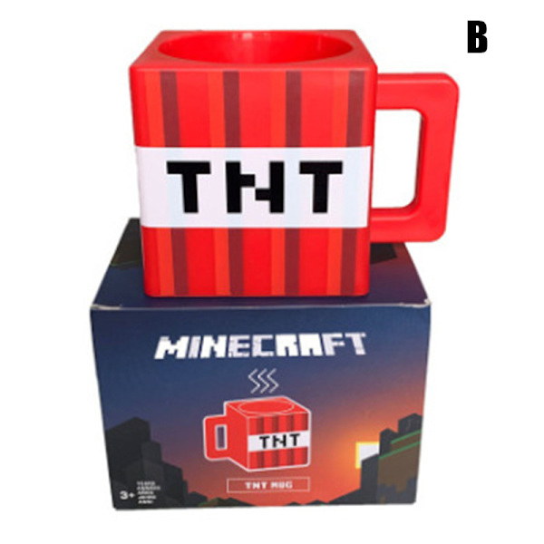 Minecraft 3D-karaktär fyrkantig mugg 230 ml samlarminne och underbar kaffemugg present till fläkten A