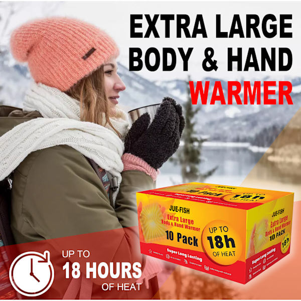 Multipurpose Hand Warmer Natural Lasting Heat Patch Självhäftande fötter Body Warm Paste Pad för vintern