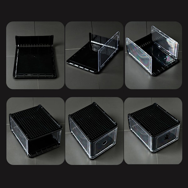5 st transparenta stapelbara skoskåp förtjockade dammsäkra plast clamshell lådtyp skoförvaringslåda arrangör Gray 2pcs
