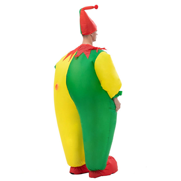 Uppblåsbar clowndräkt Blow-Up Rolig Klänning Outfit För Vuxen Performance Kostym För Cosplay Party Clown Suit