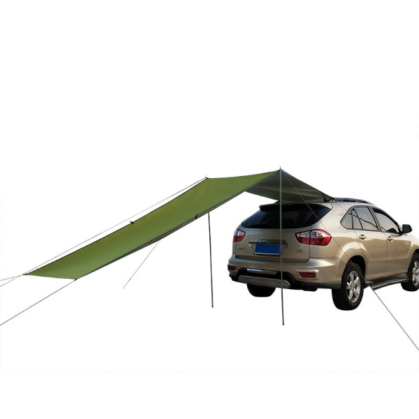 Bil Sida Markis Skärm Vägg Solskydd Skärm Kompletta Kit Camping Trailer Canopy För SUV Strand Utomhus Army Green 300*150CM