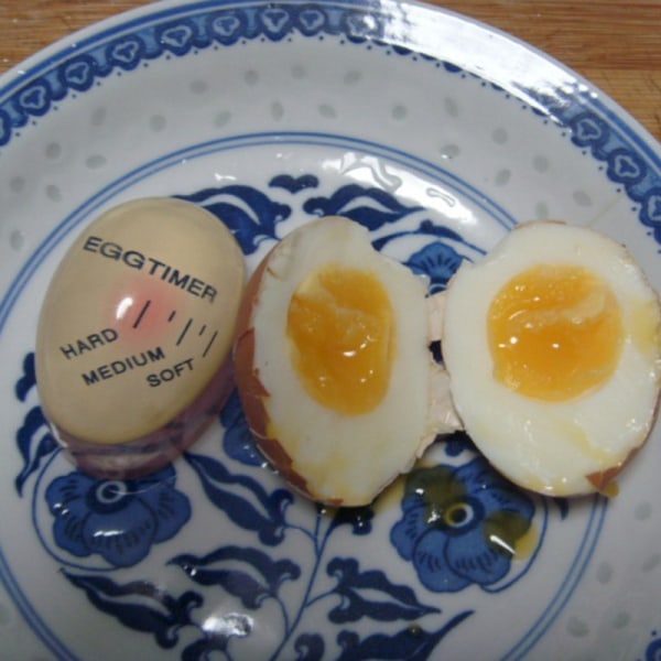 Äggtimer Mjuk hårdkokt äggklocka som ändrar färg när den är klar Indikator visar när äggen är klara