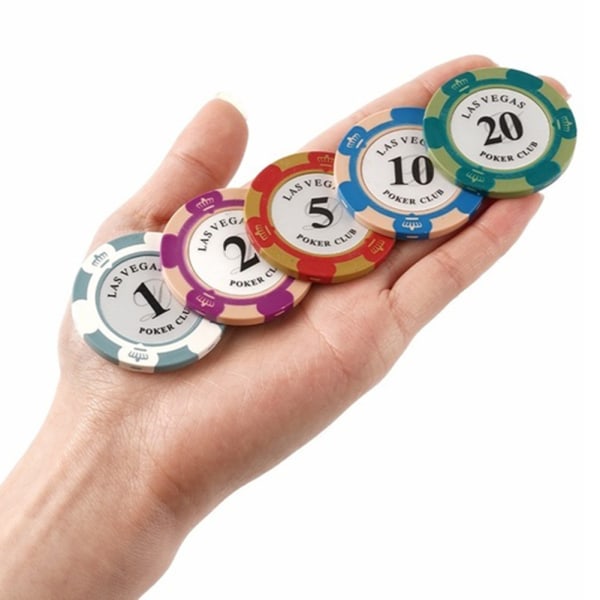 Poker Chip Mahjong Texas Hold'em Poker Chip High End Spelkort Casino Tillbehör Face Value 10000