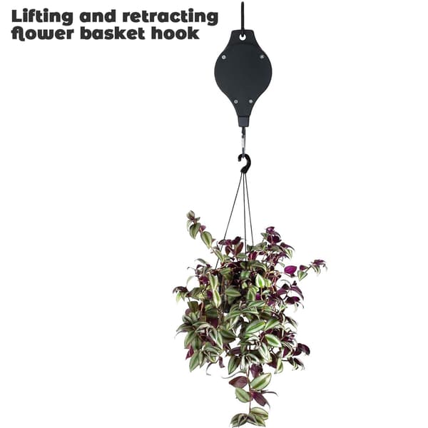 Infällbar krok för blomsterkorg kan lyfta trädgårdsskötsel för utomhusbruk Black 4PCS