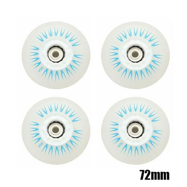 4st Flash Inline Skate Wheels 90A LED Lighting Skating Wheels 80 76 72 68 Multicolour 76mm