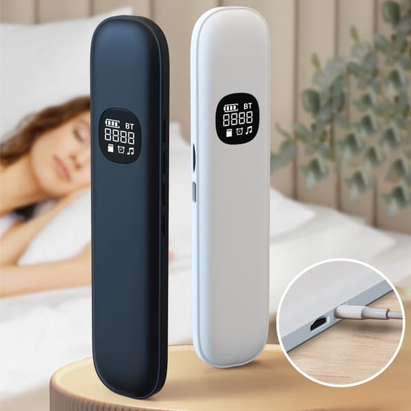 Ultralätt benledningskuddehögtalare – Bärbar Bluetooth-sömnhjälpmedel för avkoppling och vitt brus, resevänlig Black