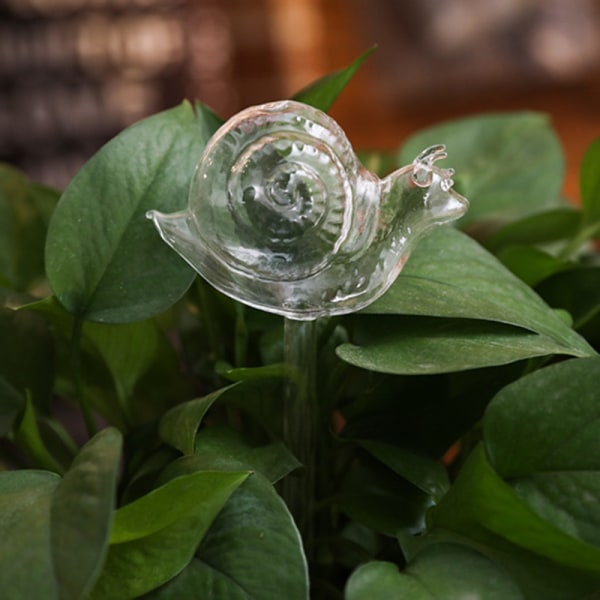 Söt automatisk blombevattningsanordning Glas självbevattningsstakar Växtglasvattenbehållare Automatisk bevattning Vattenklot Snail A