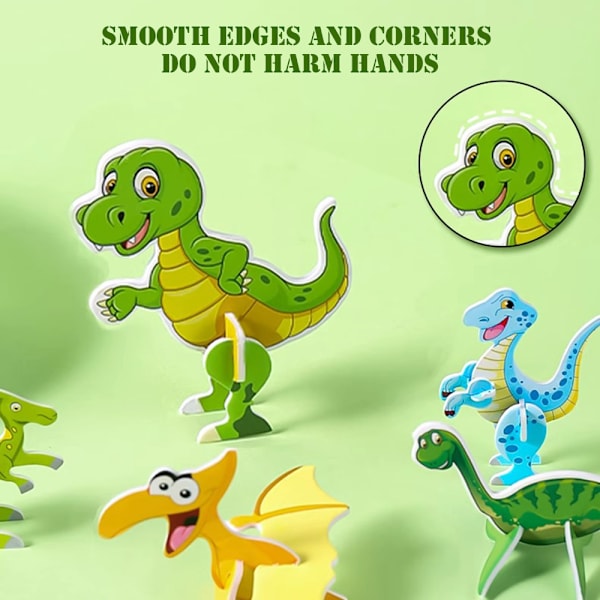 3D tecknad papper pussel leksak för barn Tidiga pedagogiska pussel Leksaker Present till barnens dag Animals