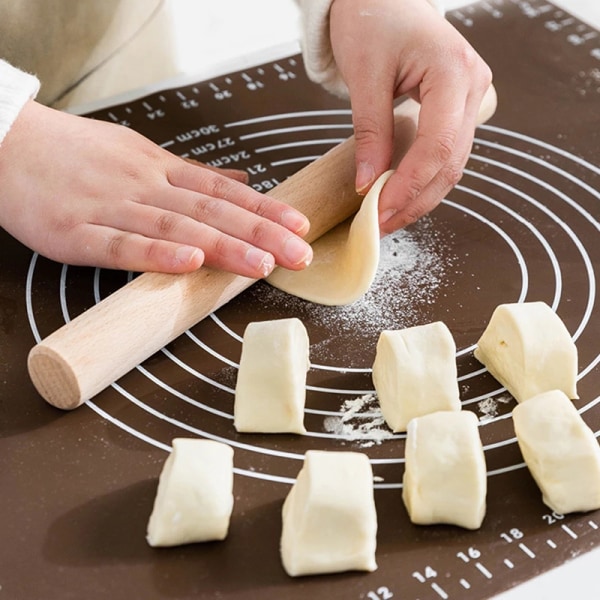 Silikon Non-Stick Silikon Förtjockningsmatta Rolling Deg Liner Pad Bakverk Tårta Bakeware Pasta Mjöl Bordsark Yellow