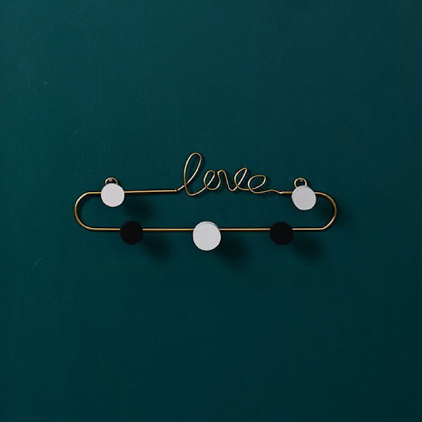 Multifunktion Nordic Light Lyx Vindjärn Geometrisk Väggdekoration För Hem Vardagsrum Gold Iron Hook