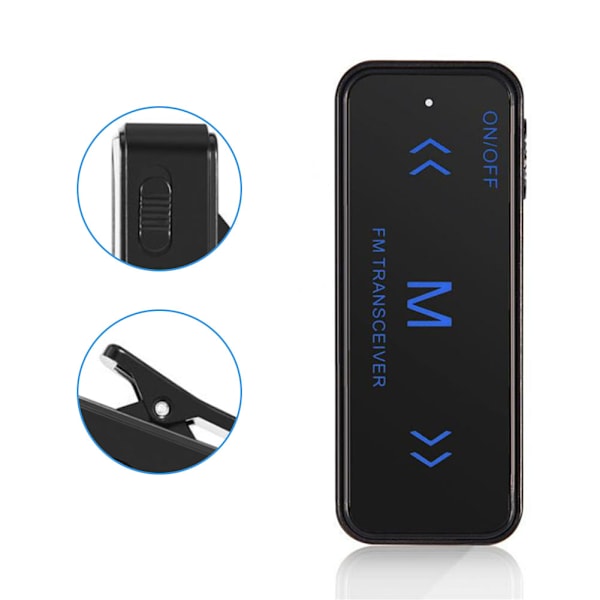 Ultra-Mini Walkie Talkies med klämma Kort räckvidd Kommunikation Intercom-enhet för skola Arbete Restaurang 1 Pair