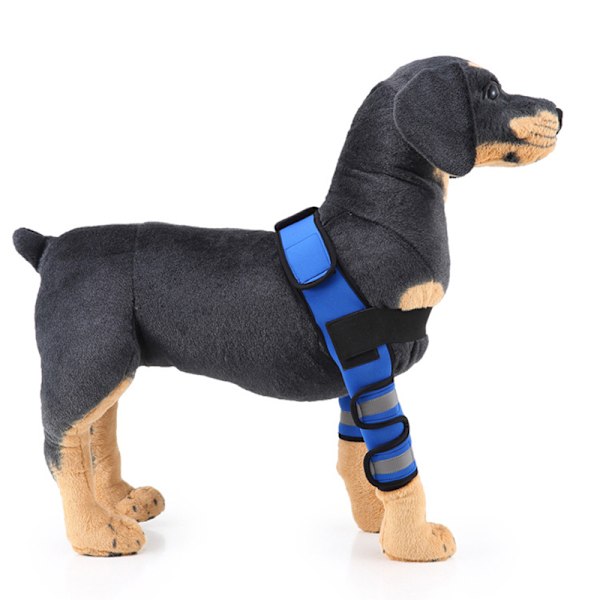 Hundbensskydd för framben, kompressionsbandage, ger extra stöd för hasleden, justerbar, hundvård Red Three Generations L