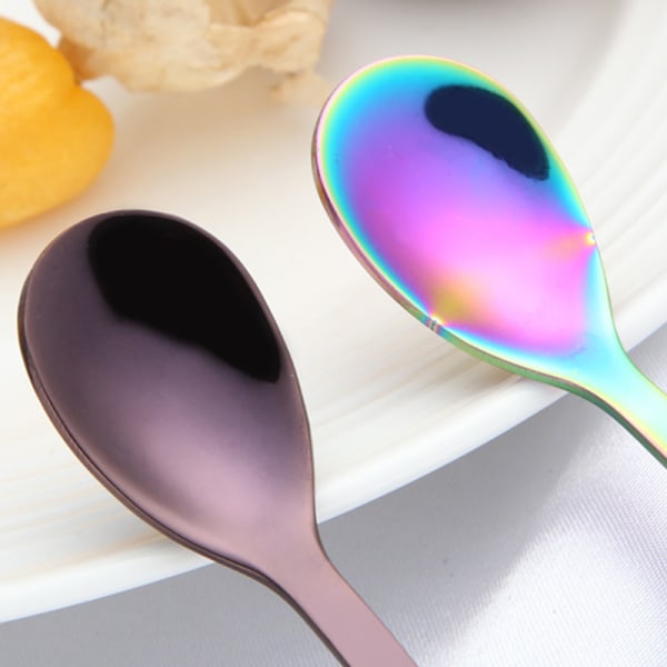 Kaffeskedar Miniteskedar i rostfritt stål Unika söta omrörningsskedar för kaffedessert Rose Gold