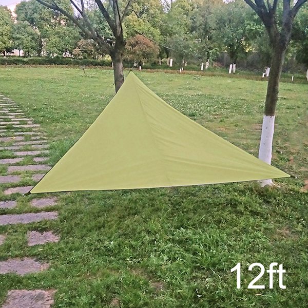 UV-skydd Skyddstak Utomhusskydd Triangulär Regntät Soltält Army Green 12ft*12ft*12ft
