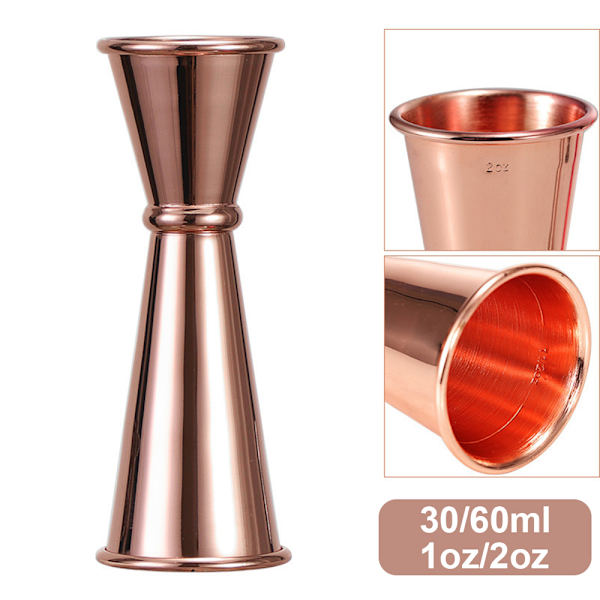 SUSHEN Ny Cocktail Shaker Barware Köksprylar Mått Jigger Cup Hem & Living Rostfritt stål Dual Shot Dricka Spirit Bar Tools 30ml-60ml Rosered