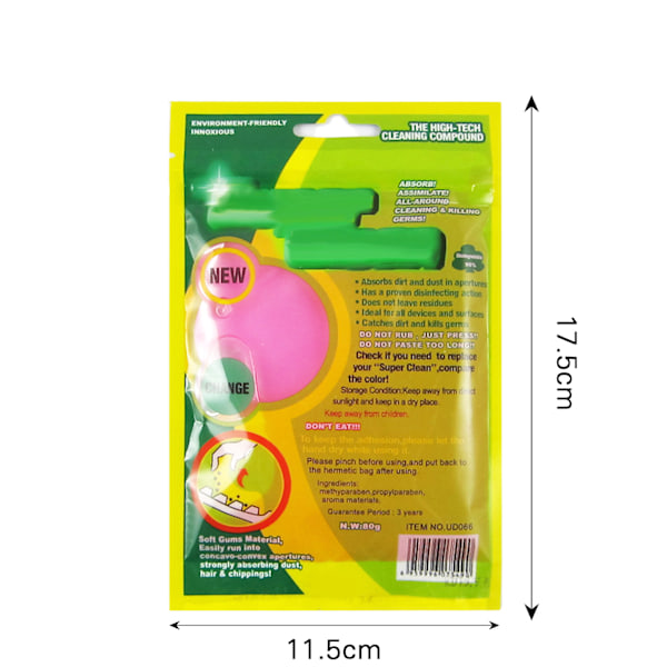 Tangentbord Dammsmutsrengöringsgel för PC Mobila bärbara datorer Bilventilkalkylator Green 1PC