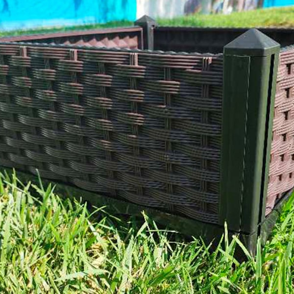 Planteringslåda i rotting Plast Balkong Grönsaksräfflor Planteringslåda Skarvad planteringstråg för innergård/tak/trädgård 1PCS