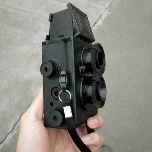 DIY Vintage Dual Lens Reflexs Kamera Lätt Robust Plastkamera Födelsedag Julpresent 1PCs