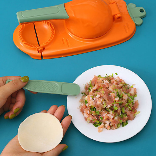 Söt 2-i-1 Dumpling Maker Multifunktion Mould för pannkakor Green