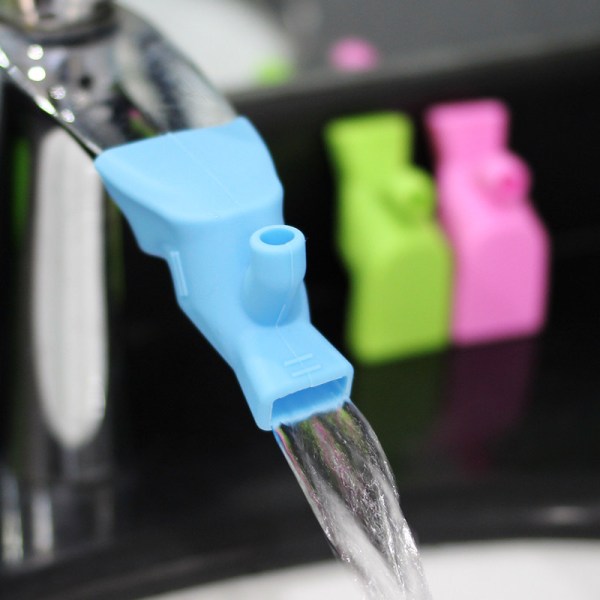 Högelastisk silikon kranförlängare för utomhushandtvätt dricksvatten Handfat kranförlängare för kök badrum Pink