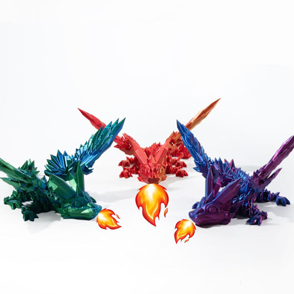 3D- printed flygande drakar leksaker prydnad charmig mode dekorativ modell för pojke flicka kvinnor män Green MINI