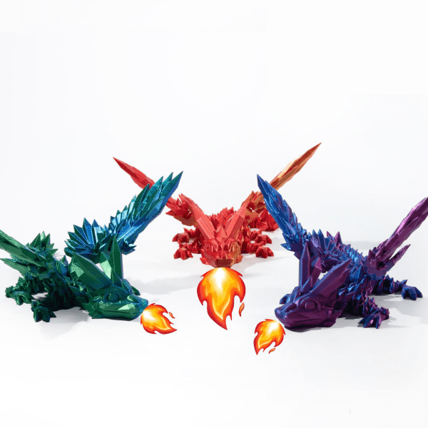 3D- printed flygande drakar leksaker prydnad charmig mode dekorativ modell för pojke flicka kvinnor män Red PRO