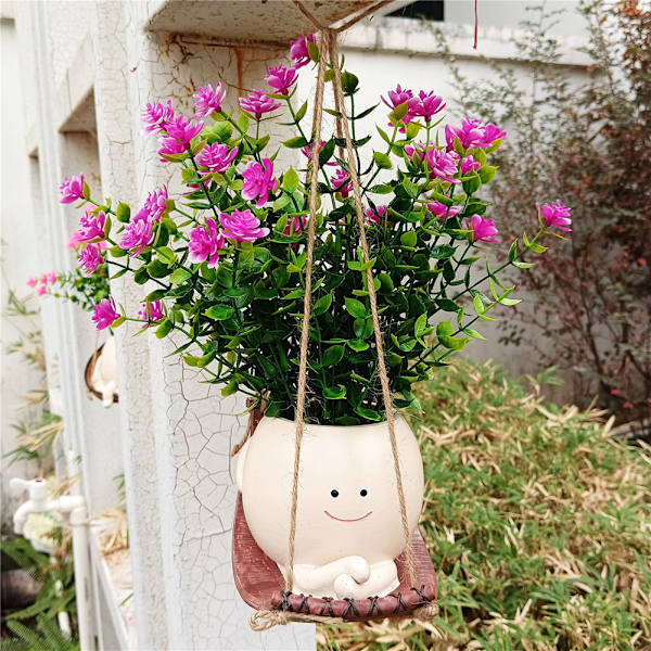 Söt hängande växtkruka Hängbar Bedårande växtblomkruka för heminredning bed