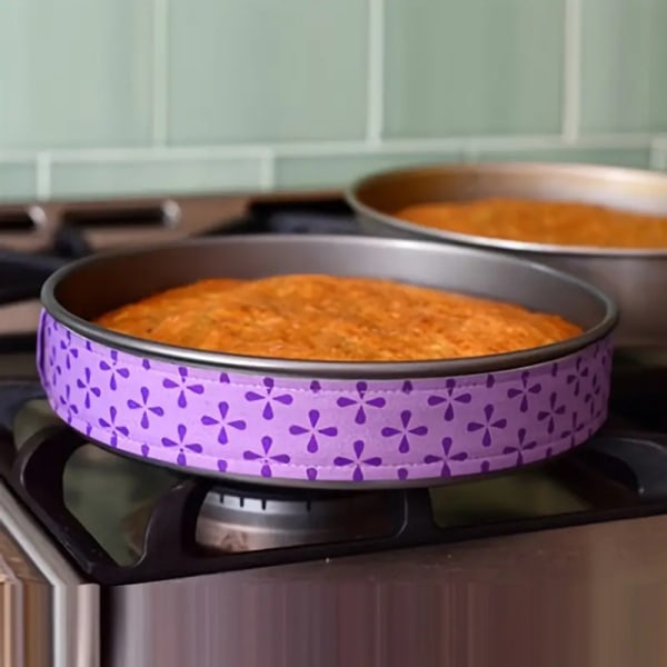 1/2 st Återanvändbara Bake-Even Cake Strip Mjuk absorberande kakform Fukta remsor för runda bakformar Blue