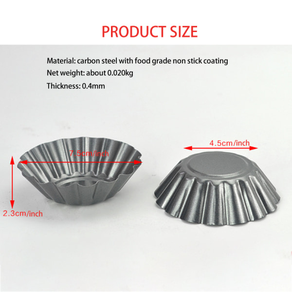 1/3/5 st/ Set Äggtårtor Form Rostfritt stål Bakverk Mould Köksbakverktyg 5PCS