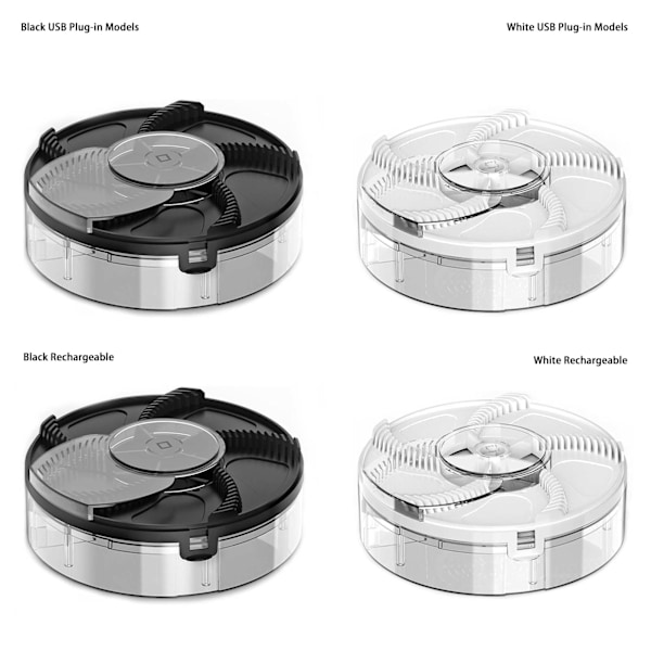 Helautomatisk flugdödare Professionell flugfångare med låg ljudnivå för inomhus utomhus White Rechargeable
