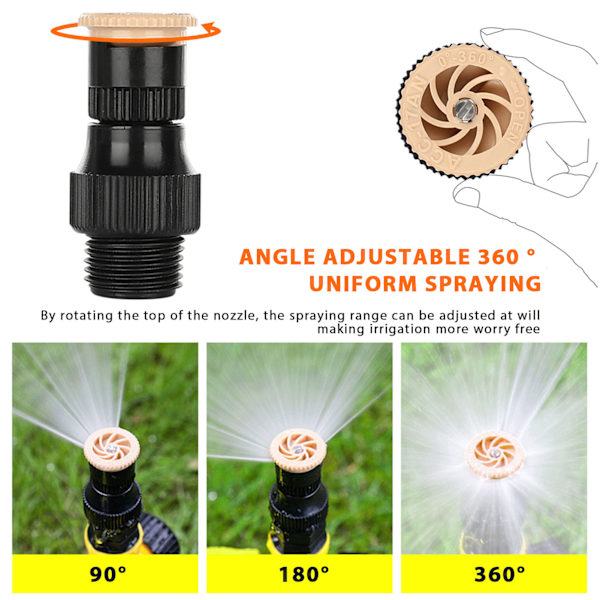 360° rotation automatiskt bevattningssystem Trädgård gräsmatta sprinkler Justerbar sprinkler