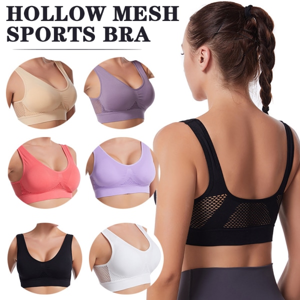 Hollow Sports BH For Women Hudvänliga Bekväma underkläder för inomhusträning Skin S