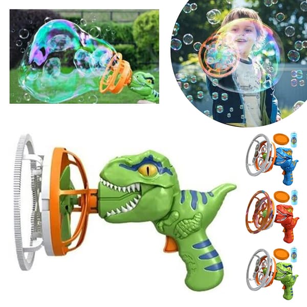 Handhållen Dinosaur Bubble Machine For Kid Batteridriven Bubble Maker För Pojkar Flickor Green