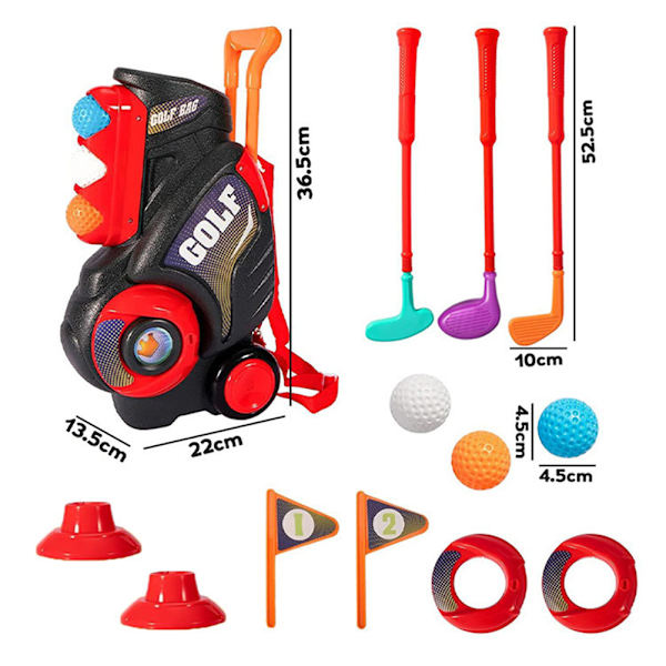 Set för barn Utomhusspel Sportleksaker för pojkar, flickor Golf