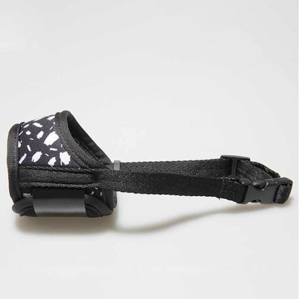Mjukt hundmunkorg med spänne Design Andningsbart cover justerbart för hundar Black S