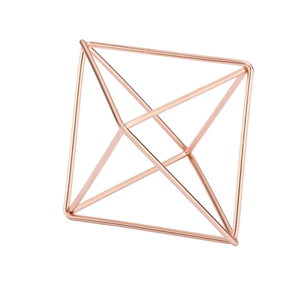 Enkelt Mini Iron Flower Stand Suckulent Blomsterhylla Blomkruka För Desktop Balkong Dekoration Copper Red With Ring