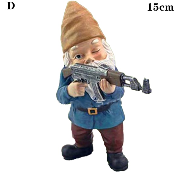 Army Garden Dwarf Julträdgårdsstaty Gräsmattdekoration Använd hartshantverk för juldekoration inomhus eller utomhus 15cm D