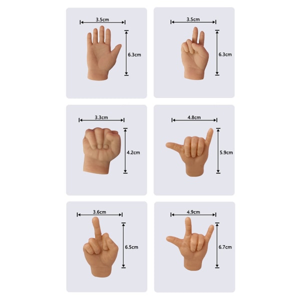 Mini vikta händer för katttassar Bärbar handflatsformad kostym för katthundsdjur B 3PCS