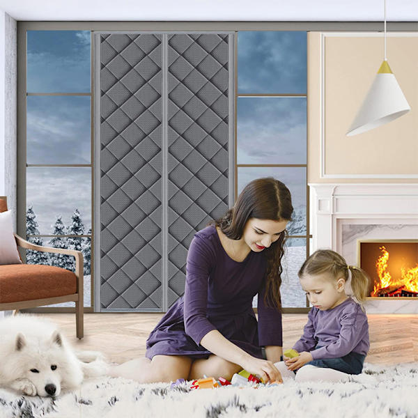 Vinter Sovrum Skiljegardin Vattentät Slitstark Skiljeväggsdörr Duk För Hus 80x210cm