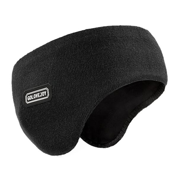 Vinter dubbla lager hörselkåpor Hög elasticitet Personlig cover för utomhusbruk Black